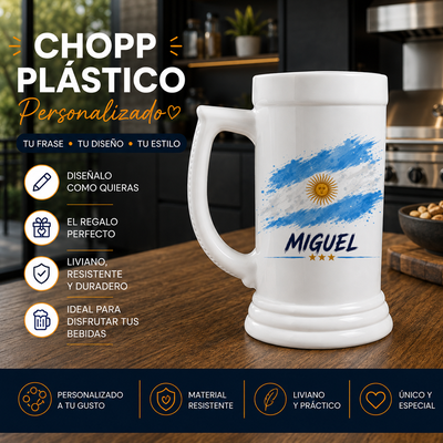 Chopp Plástico Personalizado