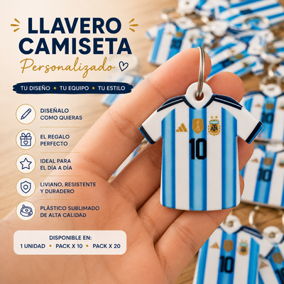 Llavero Camiseta Personalizado con tu club favorito.