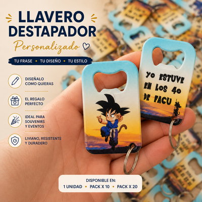 Llavero forma de Destapador Personalizado