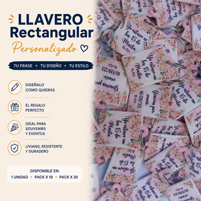 Llavero Plástico Personalizado 