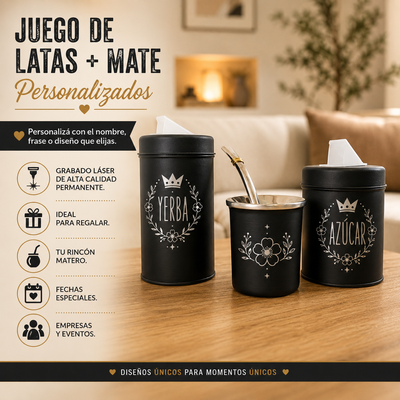 Set de mate - Latas y Mate - Personalizado