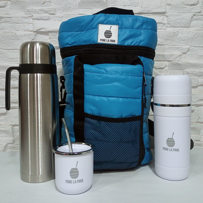 Equipo Matero Celeste + 3en1 + Termo - Pone La Pava