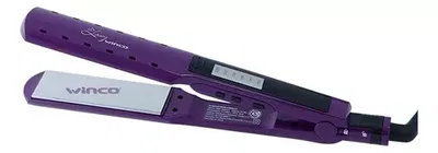 Planchita De Pelo W100 Winco Nano Titanium Ultra Fina Led Color Violeta