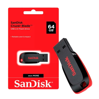 PENDRIVE SANDISK 64GB USB 2.0 CRUZER BLADE