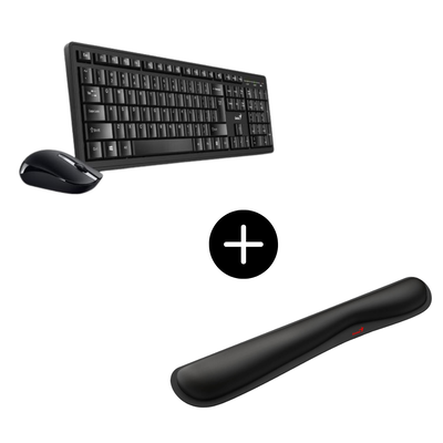 COMBO TECLADO CON MOUSE GENIUS KM-8101 NEGRO + MOUSE PAD GENIUS G-WP 100 (460 X 85 X 25MM)