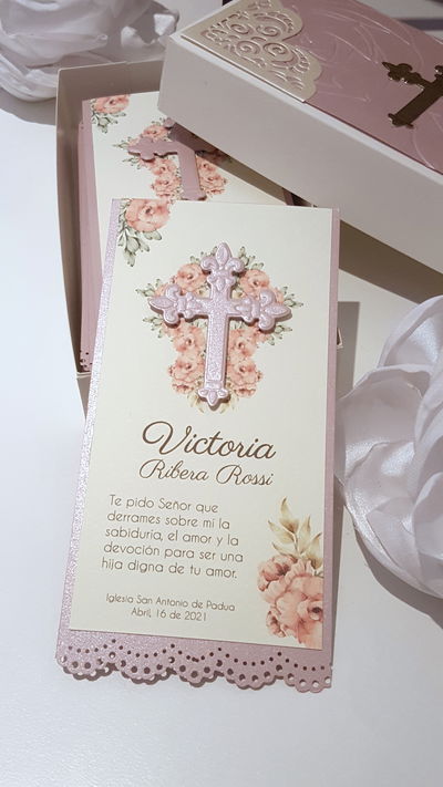 Esquela con perforado inferior y cruz 3d modelo 2