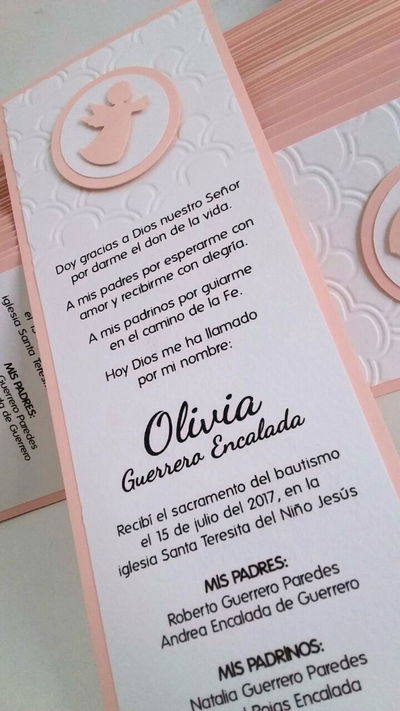 Esquela con aplique de Ángel