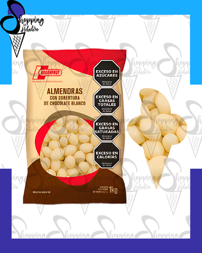 ALMENDRAS BAÑADAS CON CHOCOLATE BLANCO ARGENFRUT