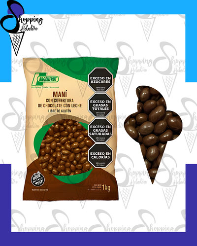 MANI BAÑADO EN CHOCOLATE CON LECHE ARGENFRUT