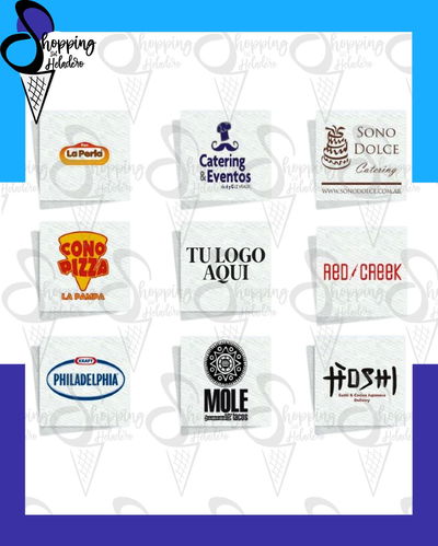 SERVILLETAS 18 X 18 (CAJA X 2000) CON TU LOGO PROPIO (25 CAJAS  x PEDIDO))