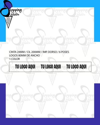 CINTA PARA CERRAR TERMICO CN TU LOGO (A PARTIR DE 5 CAJAS X 72 ROLLOS)