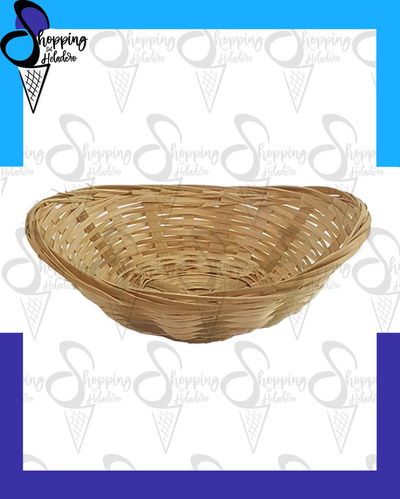 PORTA CUCHARITA MIMBRE OVAL x 19cm DIAMETRO