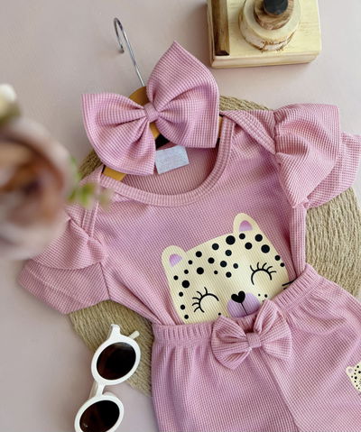 Set trío Leopardo Pink 🩷