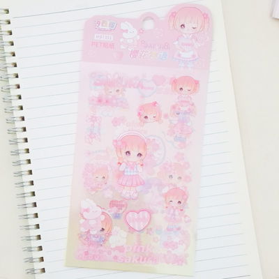Stickers lovely rosa x 3 unid 