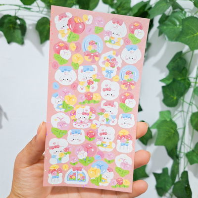 Sticker bear flower
