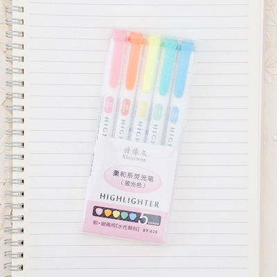 Resaltadores highlighter x 5 unid