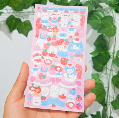 Sticker cherry bunny