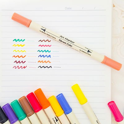 Dual art marker x 12 unid