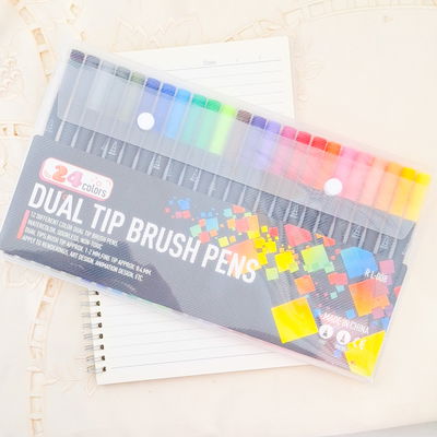 Dual tip brush x 24 unid