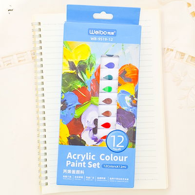 Pintura acrilico x 12 unid