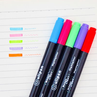 Resaltadores con microfibra x 5 unid