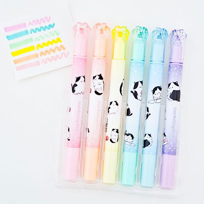 Resaltador doble punta michis x 6 unid