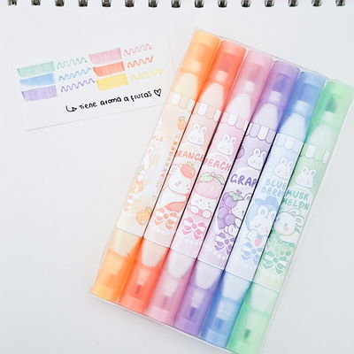 Resaltadores bunny doble punta x 6 unid