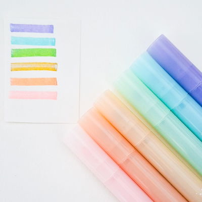 Resaltador con glitter perfumado x 6 unid