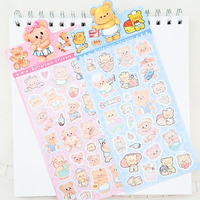 stickers de osito holografico 