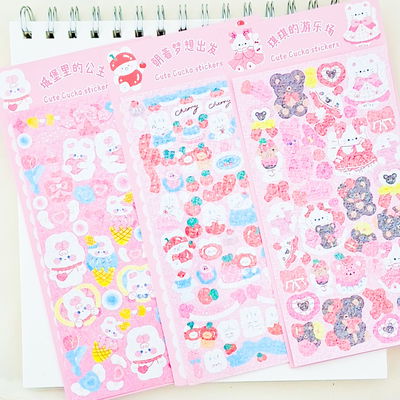 stickers kawaii holograficos