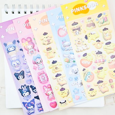 stickers pink soda sanrio