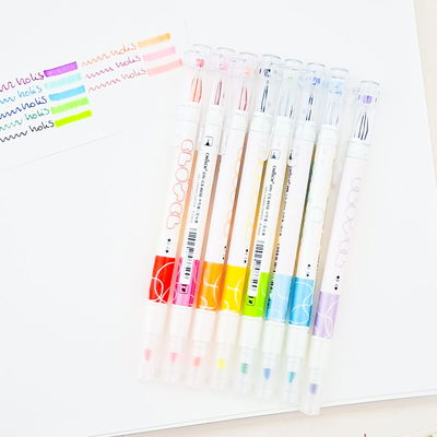 Lapiceras de colores + resaltadores 