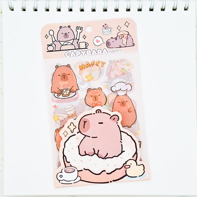 Stickers capybara x 4unid