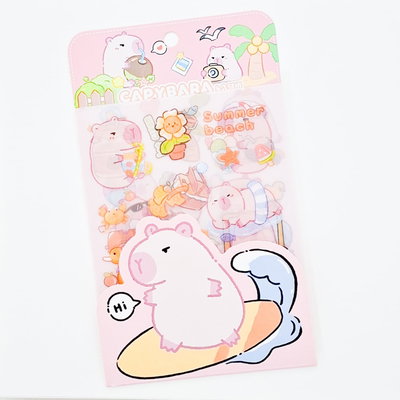Stickers capybara x 4 unid