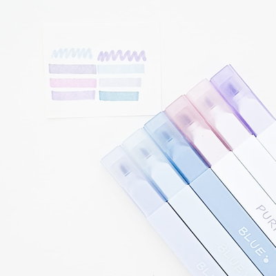 resaltadores purple x 6 unid 