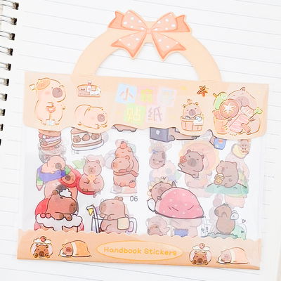 Stickers capybara x 3 unid