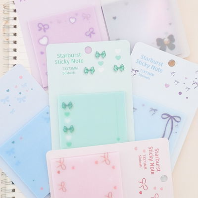 Notas adhesivas transparente coquette