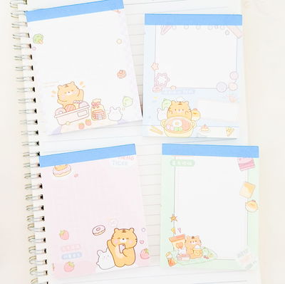 Block de hojas tigre kawaii 