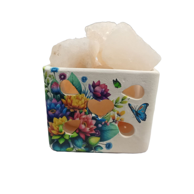 Lámpara de sal de 800g calada