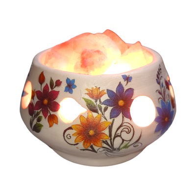 Lámpara de sal de 800g calada