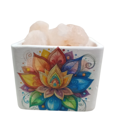 Lámpara de sal de 800g calada