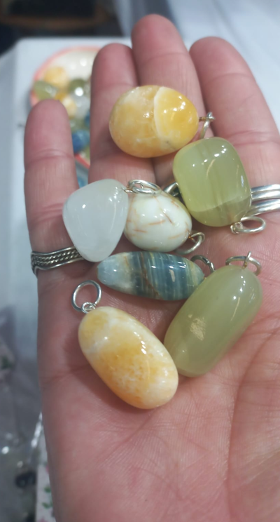 Dijes de ONIX piedra Rolada 