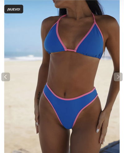 Bikini alegría azul y fucsia