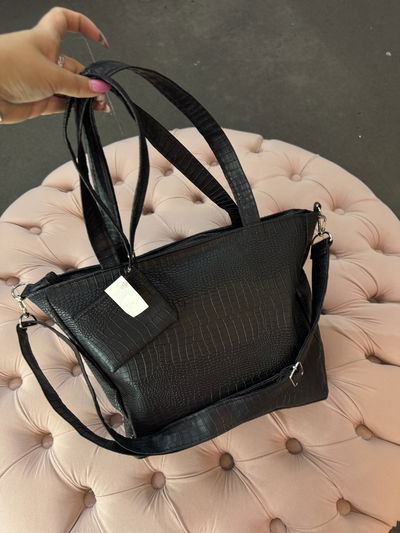 Cartera croco con monedero