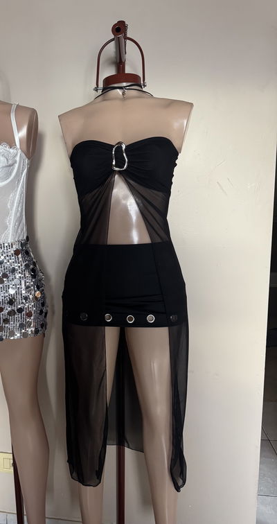 Top Tul largo hebilla