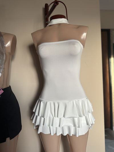 Vestido volado blanco