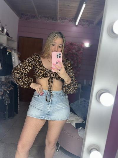 Short pollera de los dos lados Jean celeste