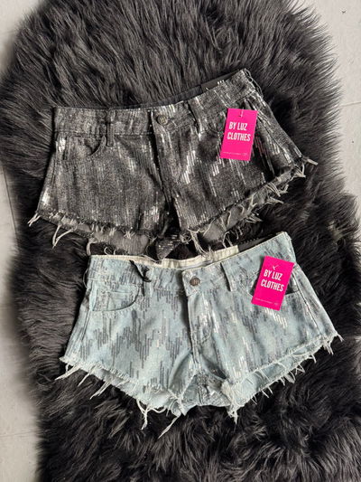 Short Lentejuelas Tiro Bajo