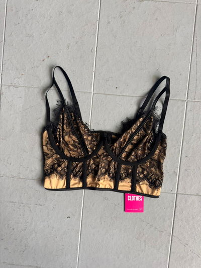 Corset beige puntilla talle M