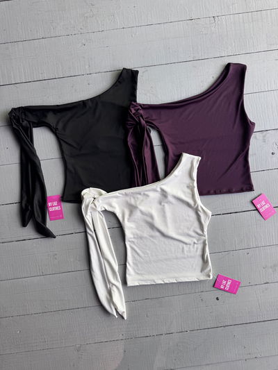 Top asimétrico para atar 